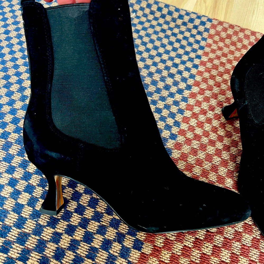 Sam Edelman Blk Suede Boots SZ 8